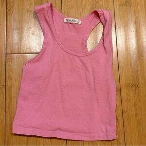 Pink Women's Crop Tank Top